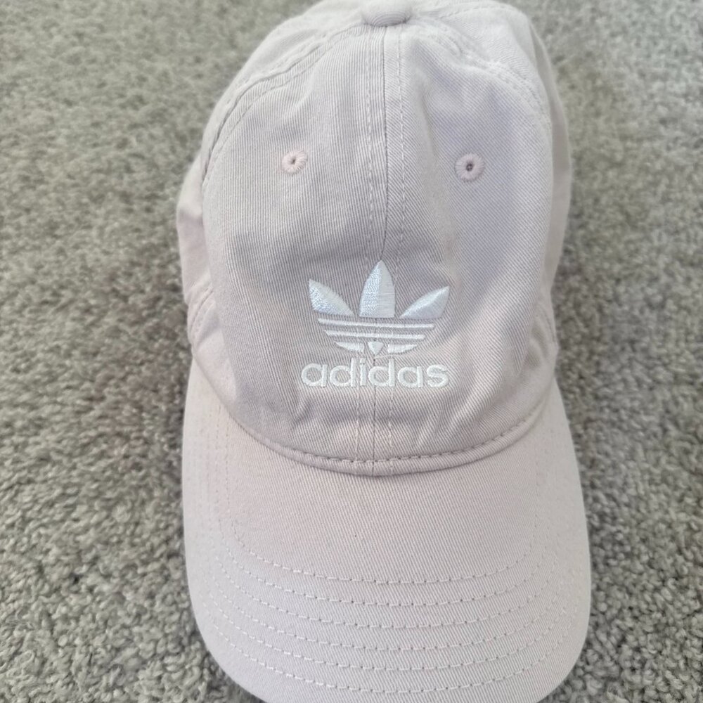 Dusty Pink Adidas Embroidered Logo Hat 100% Cotton Adjustable Size